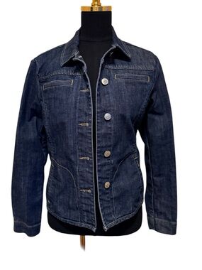 Vintage Façonnable Classic Dark Wash Denim Jacket